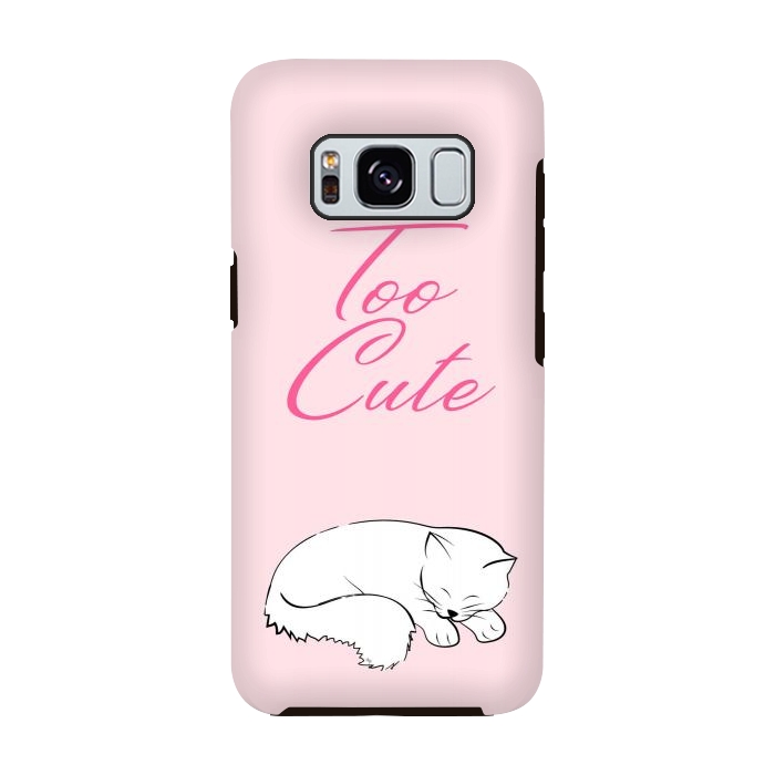 Galaxy S8 StrongFit Too cute pussy cat by Martina