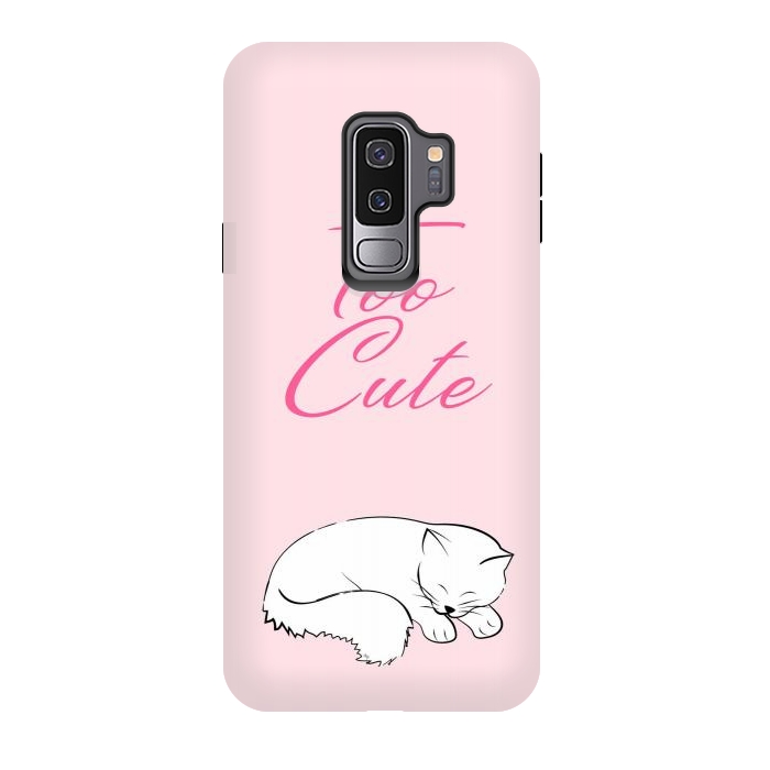 Galaxy S9 plus StrongFit Too cute pussy cat by Martina