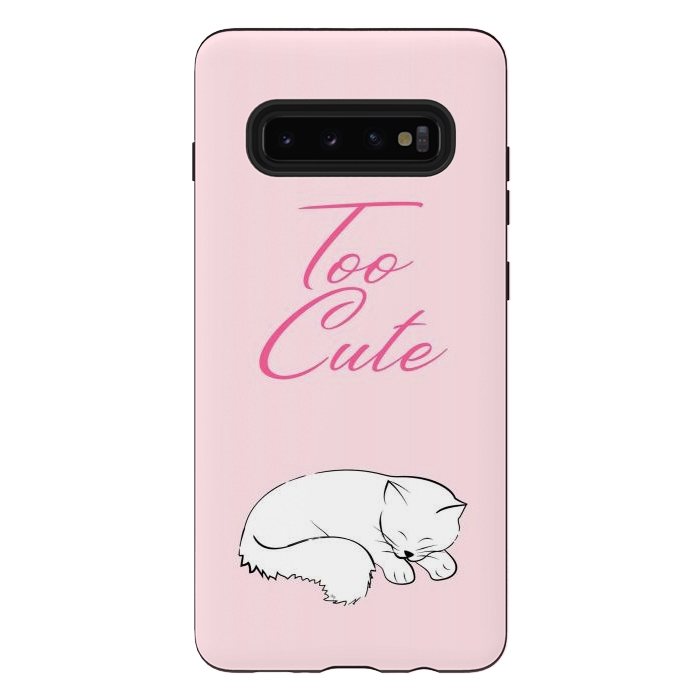 Galaxy S10 plus StrongFit Too cute pussy cat by Martina