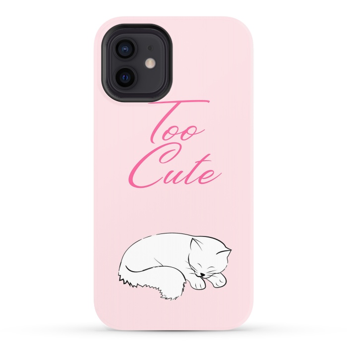 iPhone 12 StrongFit Too cute pussy cat by Martina