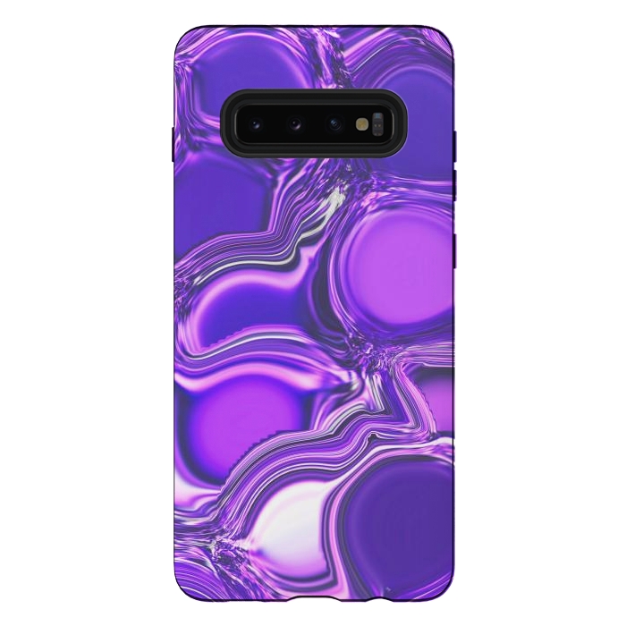 Galaxy S10 plus StrongFit Purple Bubbles by Martina