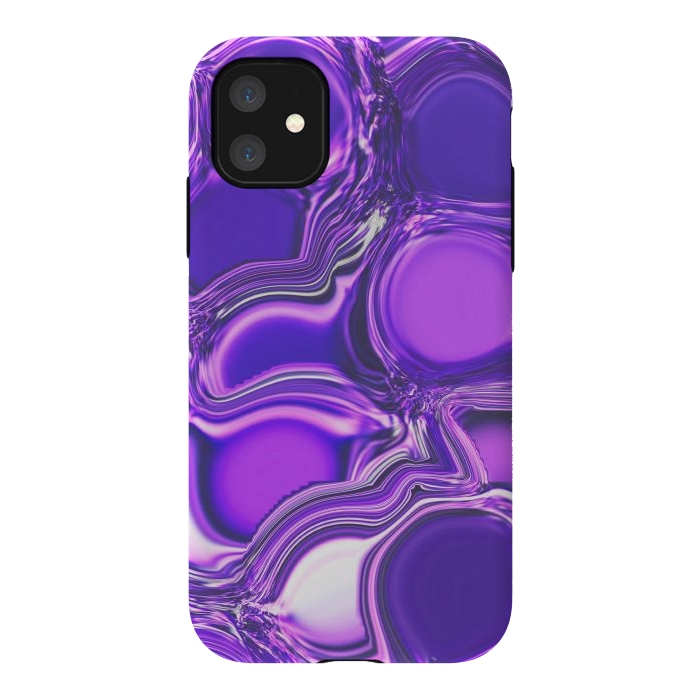 iPhone 11 StrongFit Purple Bubbles by Martina