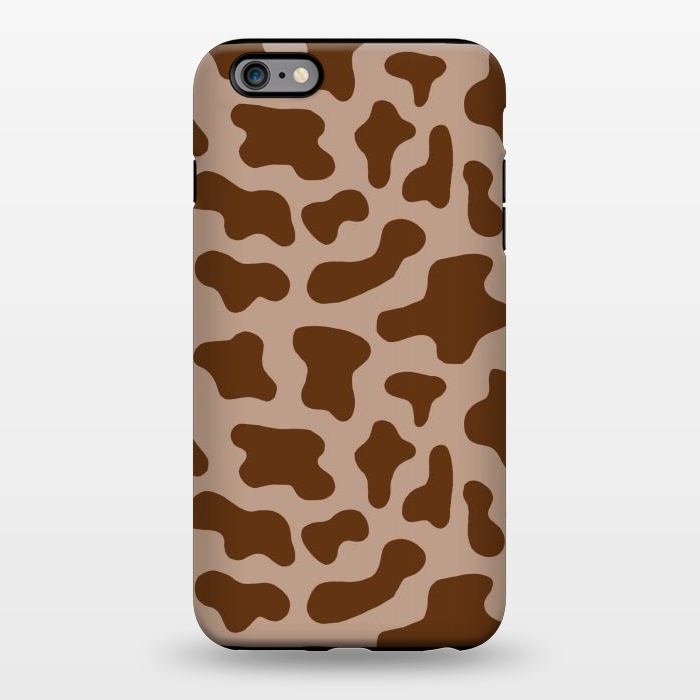 iPhone 6/6s plus StrongFit Chocolate Milk Brown Cow Print by Julie Erin Designs