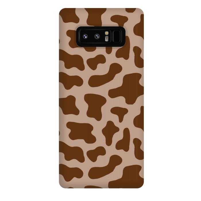 Galaxy Note 8 StrongFit Chocolate Milk Brown Cow Print by Julie Erin Designs