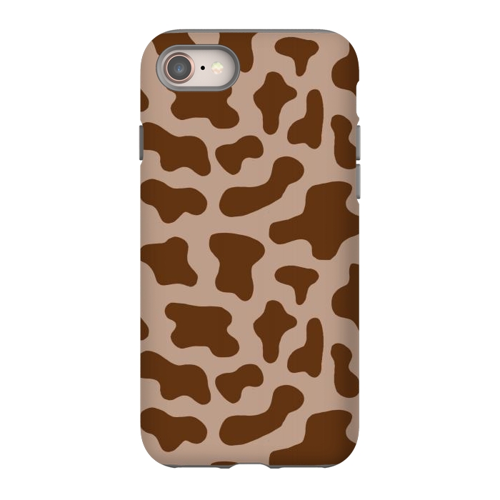 iPhone SE StrongFit Chocolate Milk Brown Cow Print by Julie Erin Designs