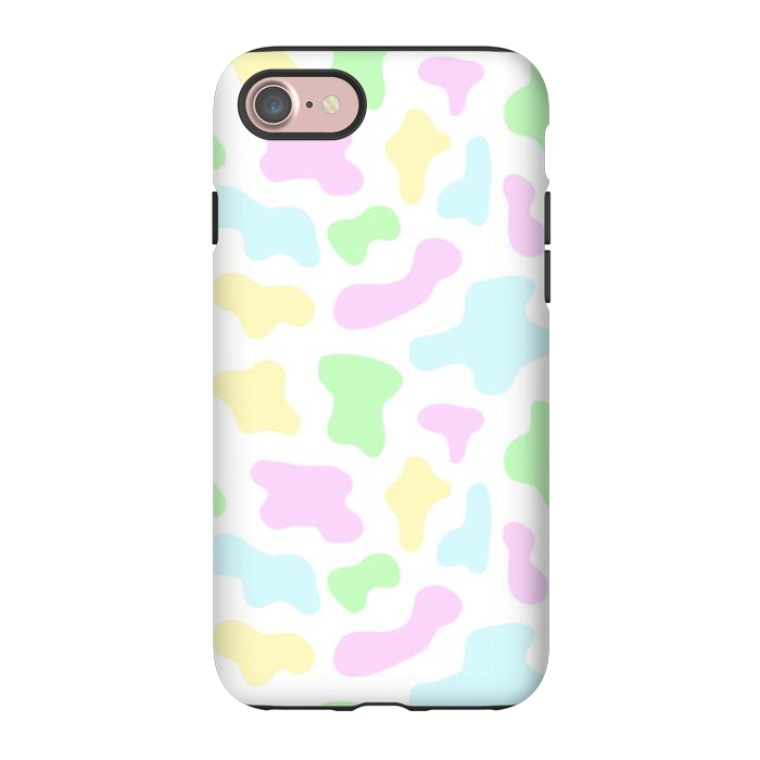 iPhone 7 StrongFit Pastel Rainbow Cow Print by Julie Erin Designs