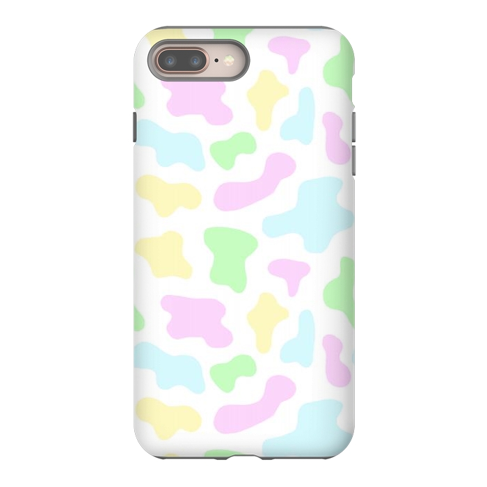 iPhone 7 plus StrongFit Pastel Rainbow Cow Print by Julie Erin Designs