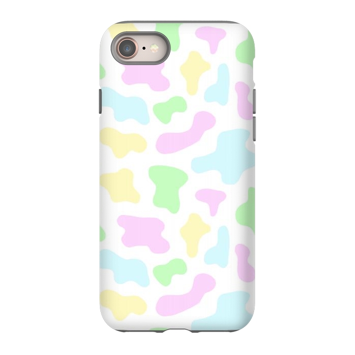 iPhone 8 StrongFit Pastel Rainbow Cow Print by Julie Erin Designs