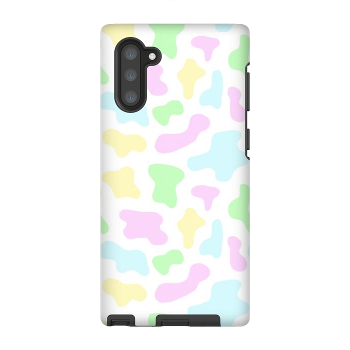 Galaxy Note 10 StrongFit Pastel Rainbow Cow Print by Julie Erin Designs