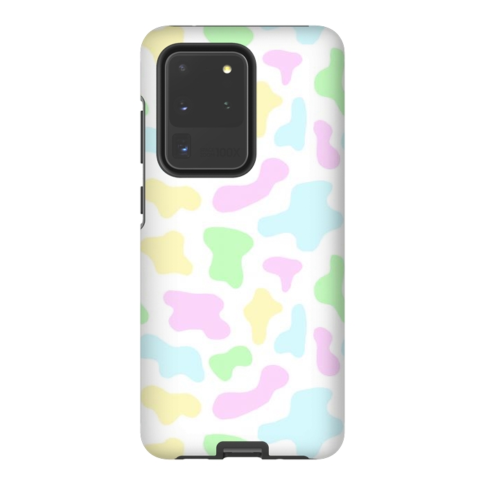 Galaxy S20 Ultra StrongFit Pastel Rainbow Cow Print by Julie Erin Designs
