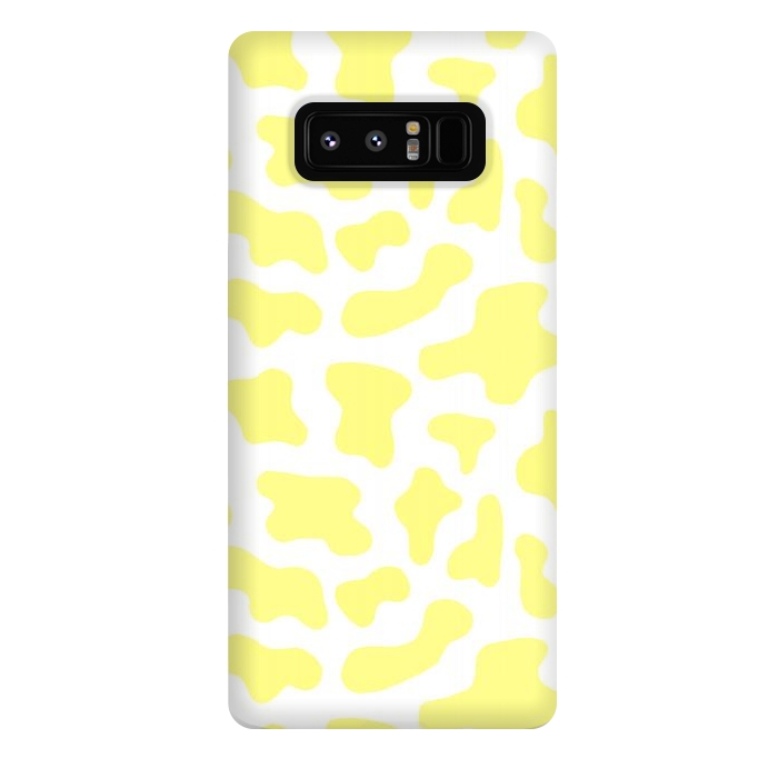 Galaxy Note 8 StrongFit Yellow Cow Print by Julie Erin Designs