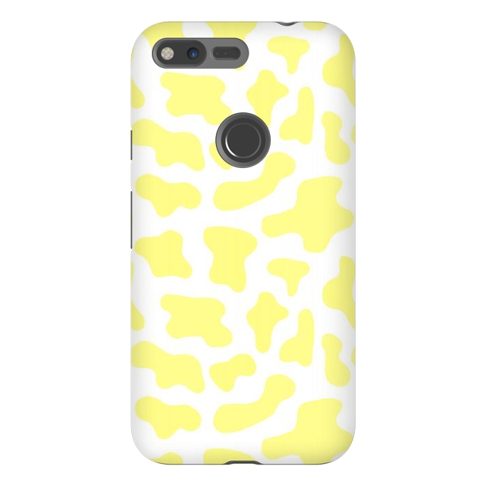 Pixel XL StrongFit Yellow Cow Print by Julie Erin Designs