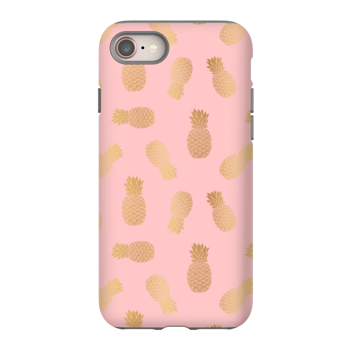 iPhone SE StrongFit Pink and Gold Pineapples by Julie Erin Designs