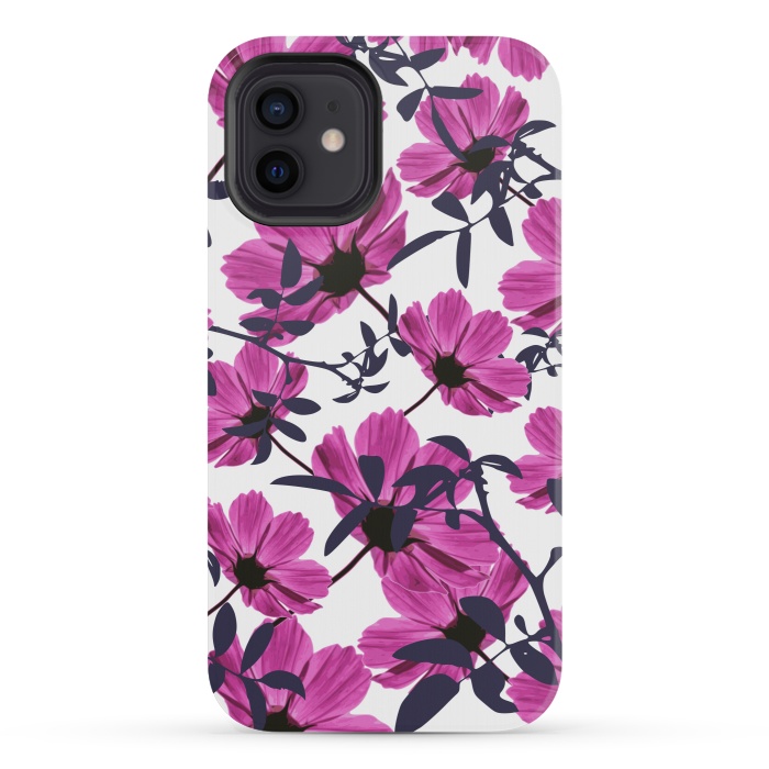 iPhone 12 mini StrongFit Floral Explorers  (White)  by Zala Farah