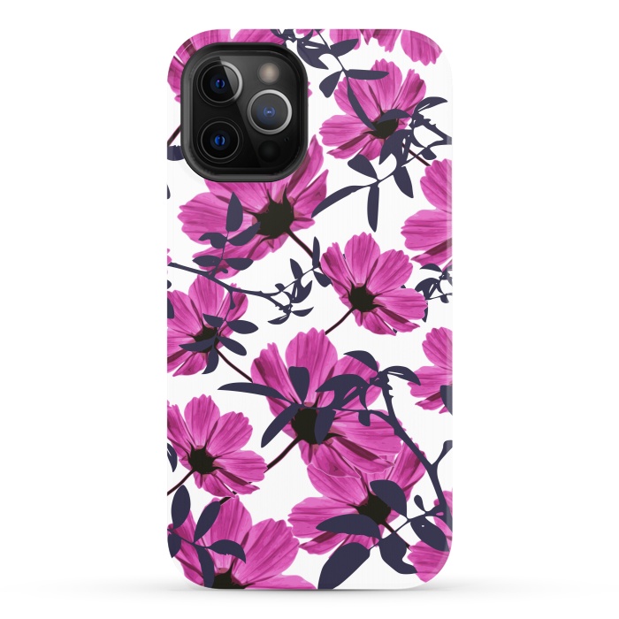 iPhone 12 Pro StrongFit Floral Explorers  (White)  by Zala Farah