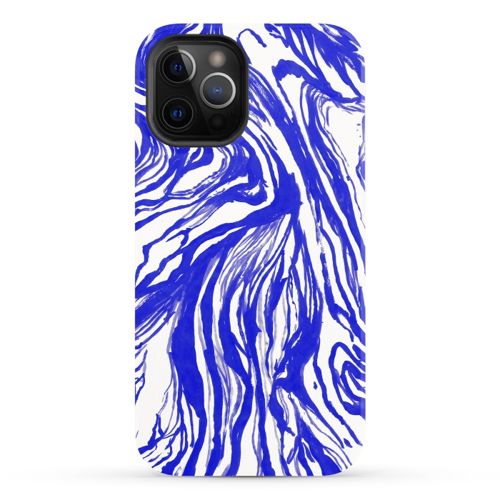 iPhone 12 Pro StrongFit Marble Royal by Caitlin Workman