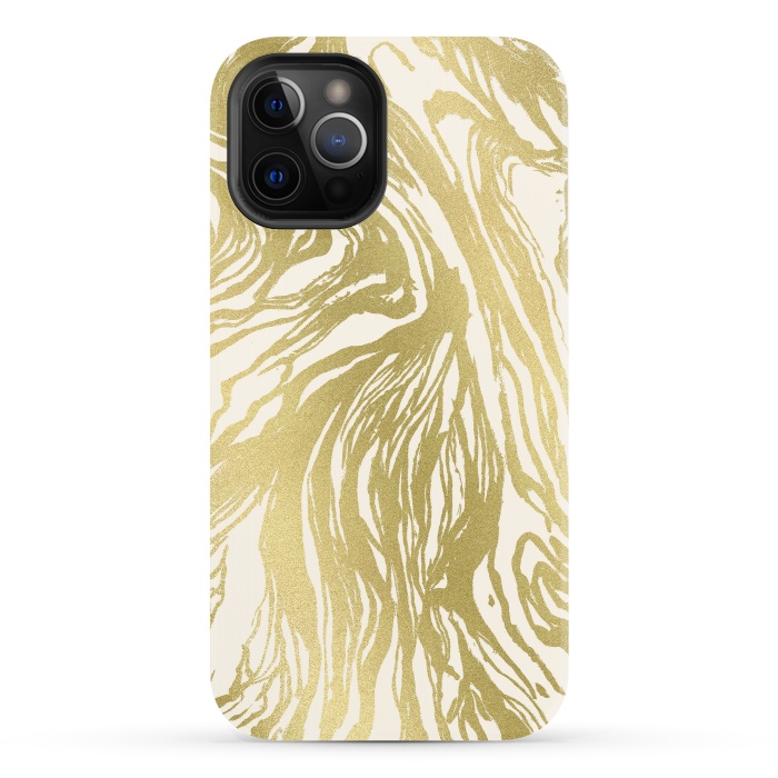 iPhone 12 Pro StrongFit Gold Marble by Caitlin Workman