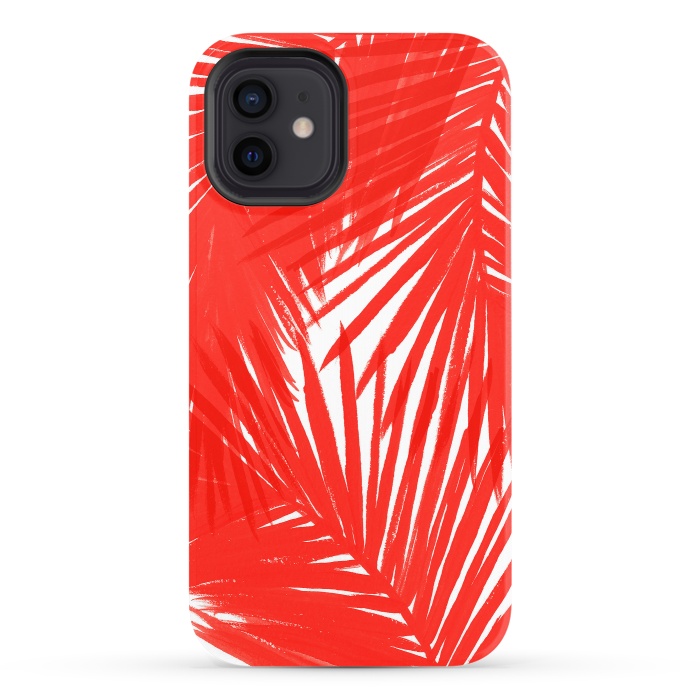 iPhone 12 StrongFit Red Palms by Caitlin Workman