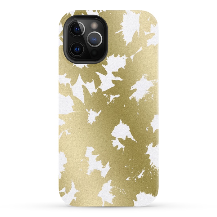 iPhone 12 Pro StrongFit Gold Floral by Caitlin Workman