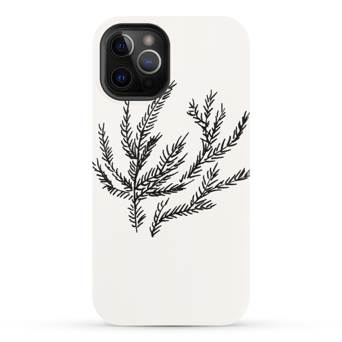 iPhone 12 Pro StrongFit Summer Coral Fern by Caitlin Workman