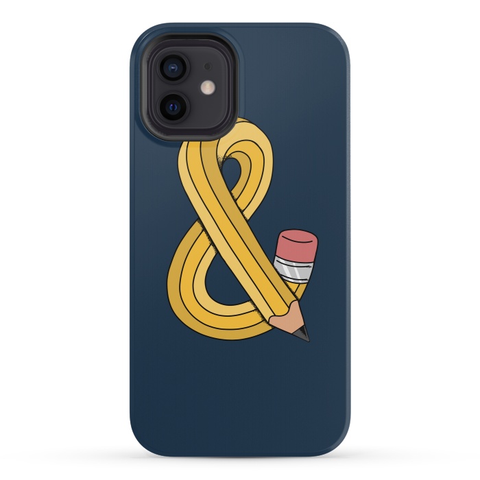 iPhone 12 mini StrongFit ampersand pencil by Coffee Man