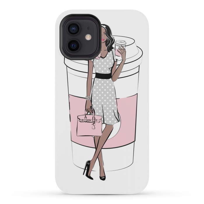 iPhone 12 mini StrongFit Coffee Boss Babe Woman by Martina