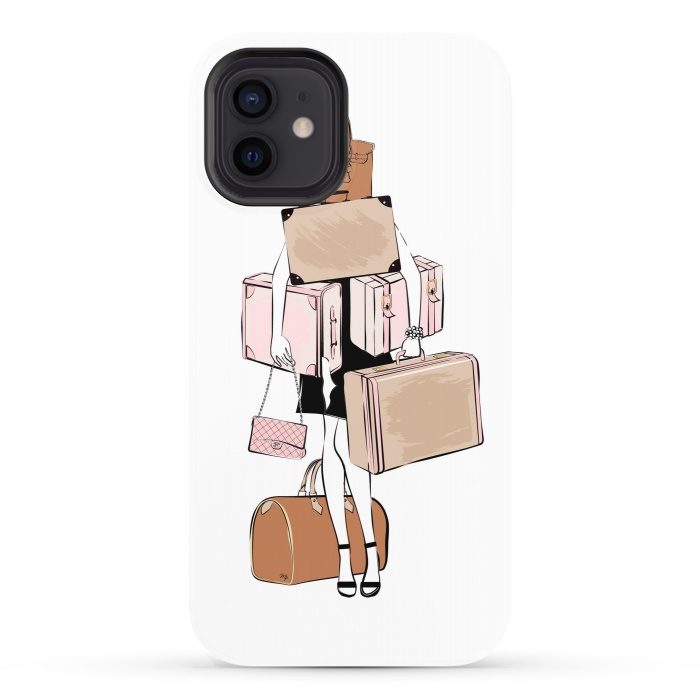 iPhone 12 StrongFit Woman with luggage by Martina