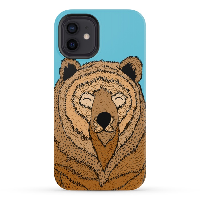 iPhone 12 mini StrongFit Happy Bear by Steve Wade (Swade)