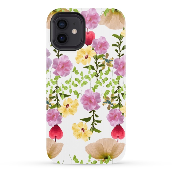 iPhone 12 StrongFit Colorful Flower Collage by Zala Farah