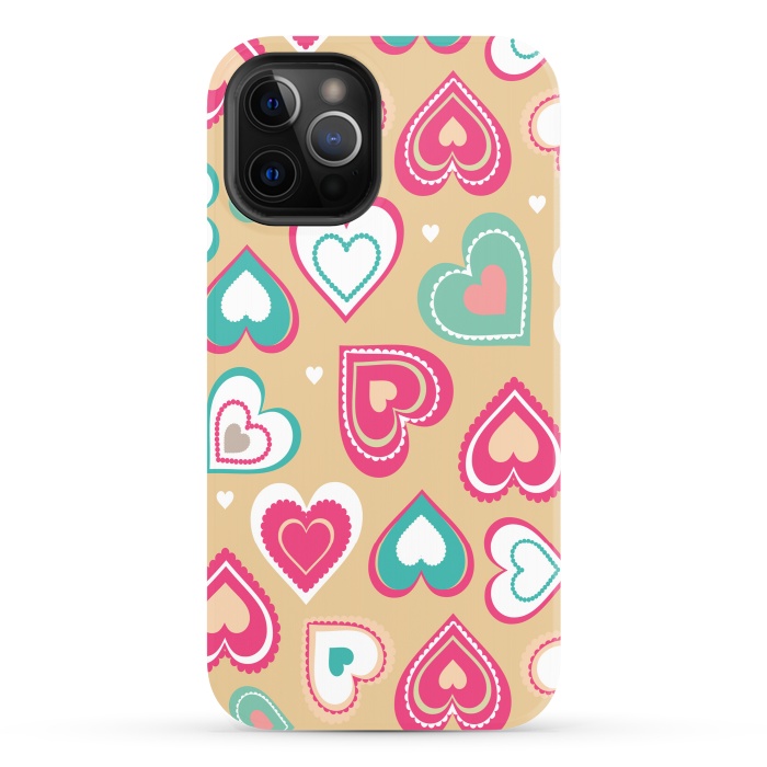 iPhone 12 Pro StrongFit Love Hearts by Martina