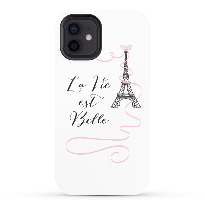 iPhone 12 StrongFit Eiffel Tower Quote by Martina
