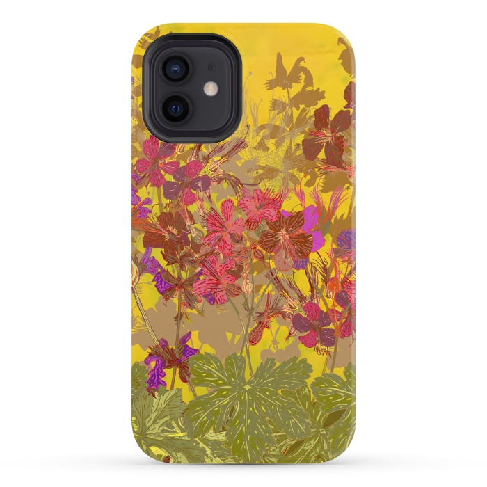 iPhone 12 StrongFit A Day in the Sun - Geraniums by Lotti Brown