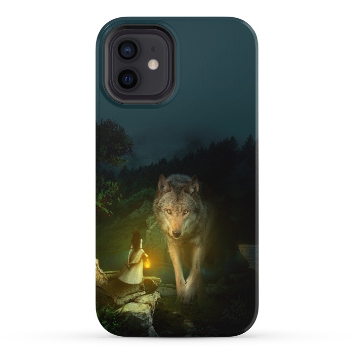 iPhone 12 StrongFit The Wolf by Riza Peker