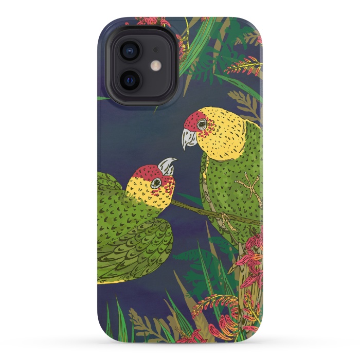 iPhone 12 StrongFit Parakeets in Paradise by Lotti Brown