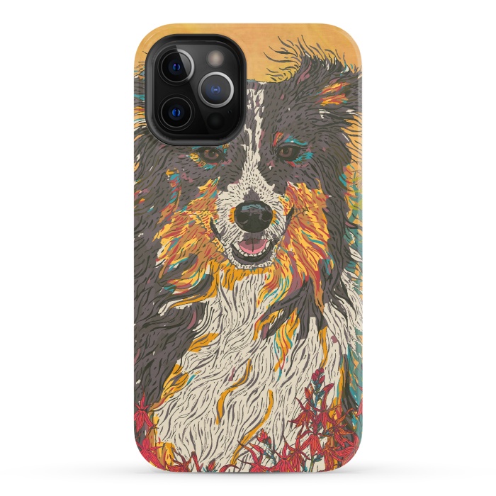 iPhone 12 Pro StrongFit Border Collie by Lotti Brown