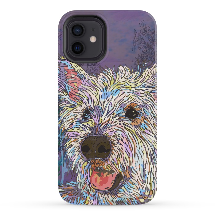 iPhone 12 mini StrongFit West Highland Terrier (Westie) by Lotti Brown