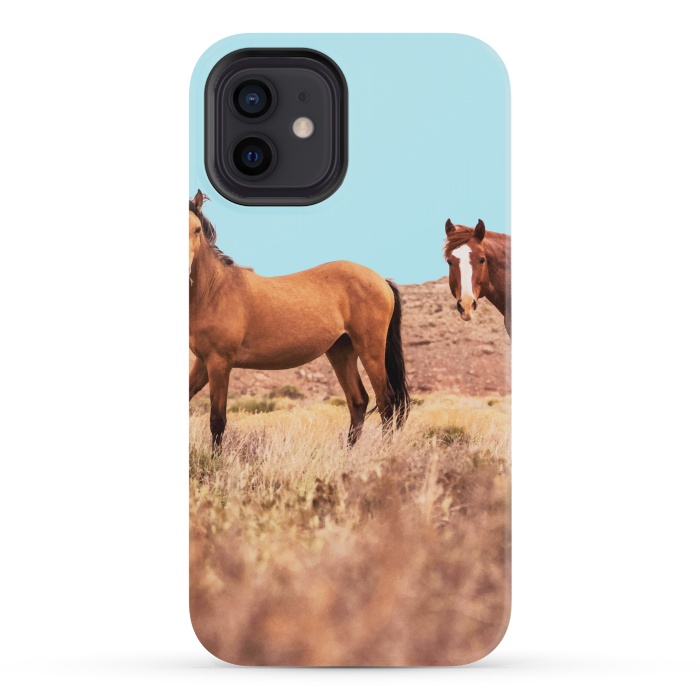 iPhone 12 mini StrongFit Horses by Uma Prabhakar Gokhale