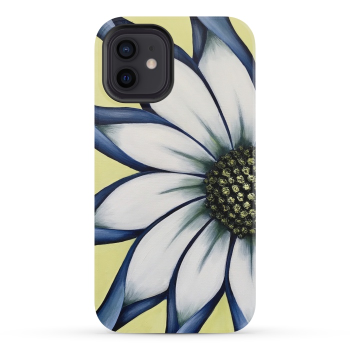 iPhone 12 mini StrongFit White African Daisy by Denise Cassidy Wood