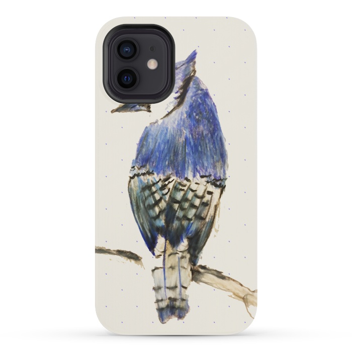 iPhone 12 mini StrongFit Bluebird of Happiness by Bettie * Blue