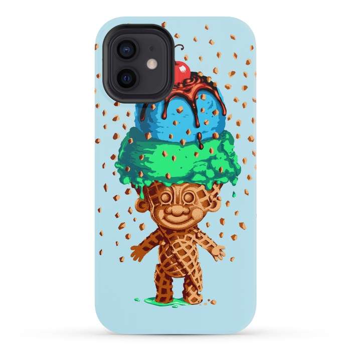 iPhone 12 mini StrongFit Peanut Rain by Santiago Sarquis 