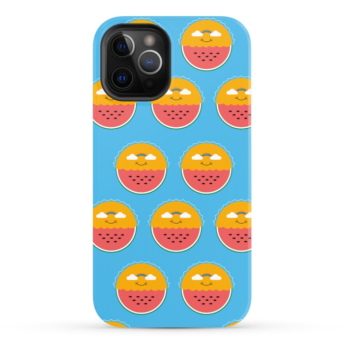 iPhone 12 Pro StrongFit Sun and Watermelon pattern by Coffee Man