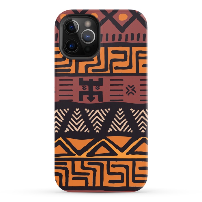 iPhone 12 Pro StrongFit Tribal ethnic geometric pattern 021 by Jelena Obradovic