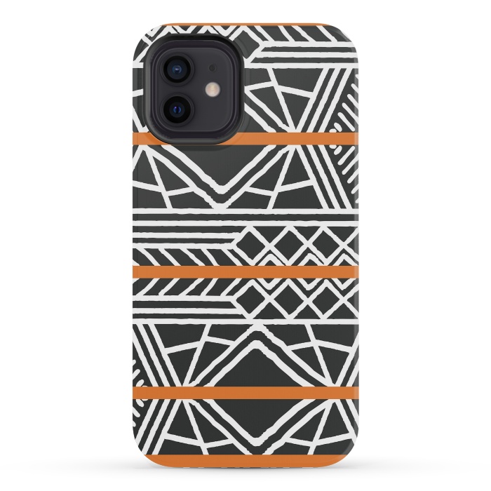 iPhone 12 mini StrongFit Tribal ethnic geometric pattern 022 by Jelena Obradovic
