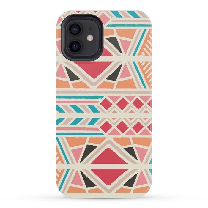 iPhone 12 mini StrongFit Tribal ethnic geometric pattern 025 by Jelena Obradovic