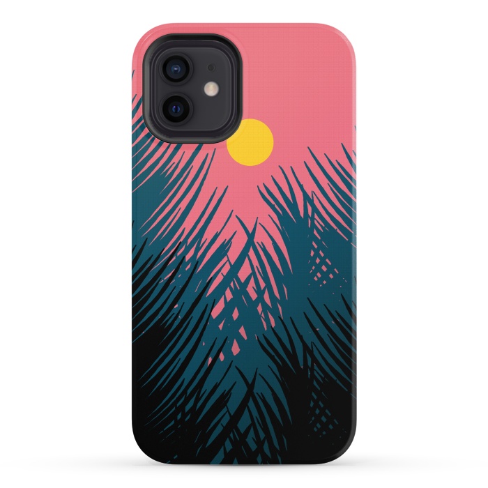 iPhone 12 StrongFit The Evening Palm trees by Steve Wade (Swade)