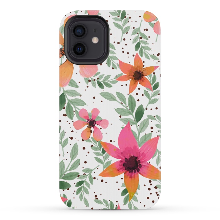 iPhone 12 mini StrongFit Autumn Flora by Uma Prabhakar Gokhale