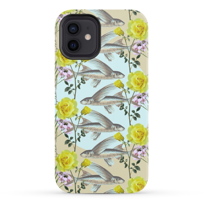 iPhone 12 StrongFit Floral Fishies by Zala Farah