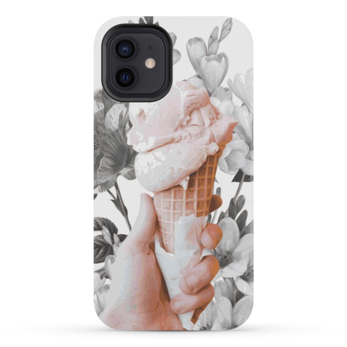 iPhone 12 mini StrongFit Floral Ice-Cream by Zala Farah