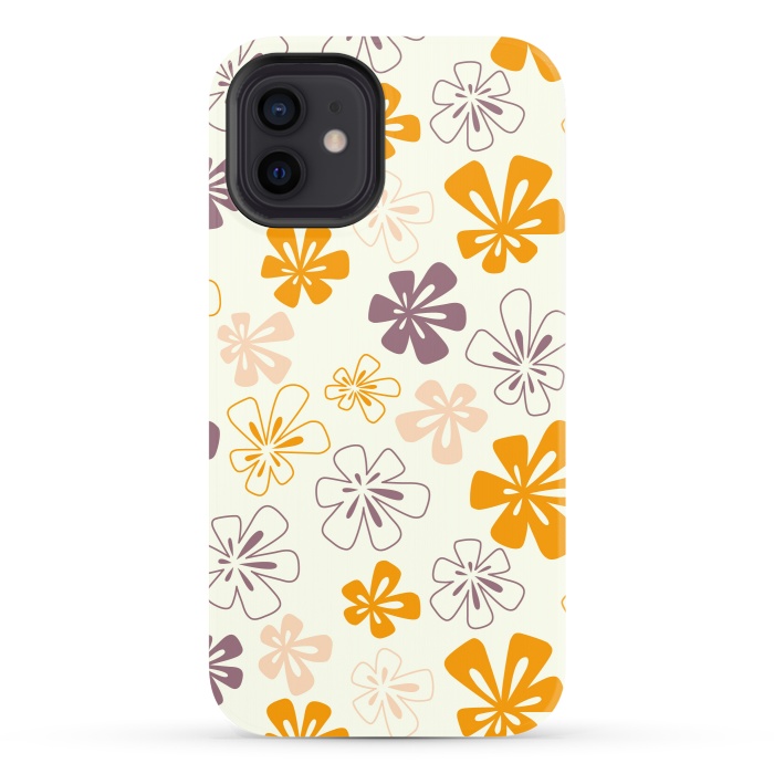 iPhone 12 StrongFit Funky Flowers by Paula Ohreen