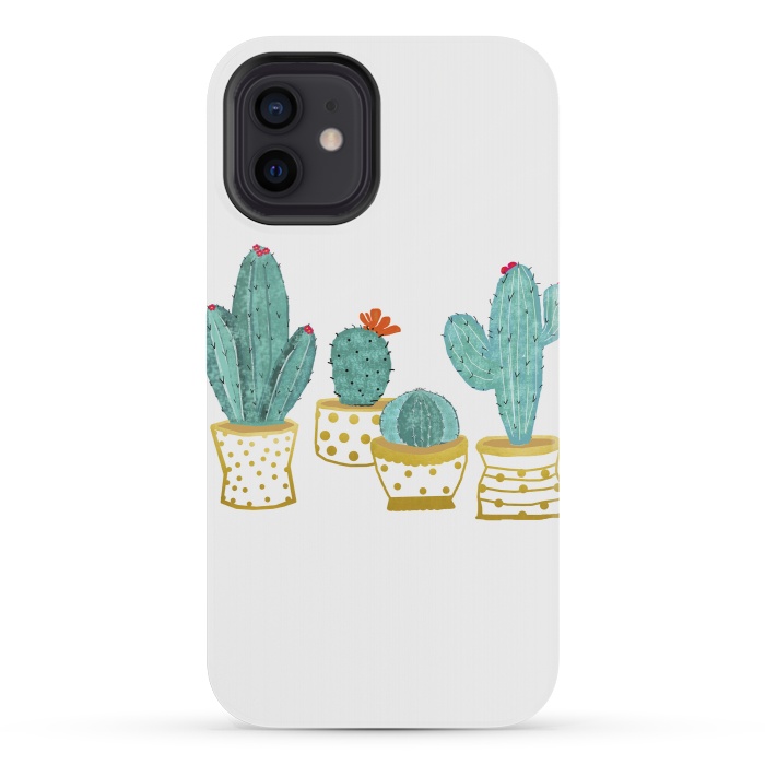 iPhone 12 mini StrongFit Cactus Garden V2 by Uma Prabhakar Gokhale